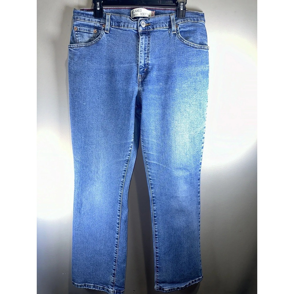Levi's 550 Relaxed Boot Cut Jeans Women's Size 16M Blue Measured 33x31
